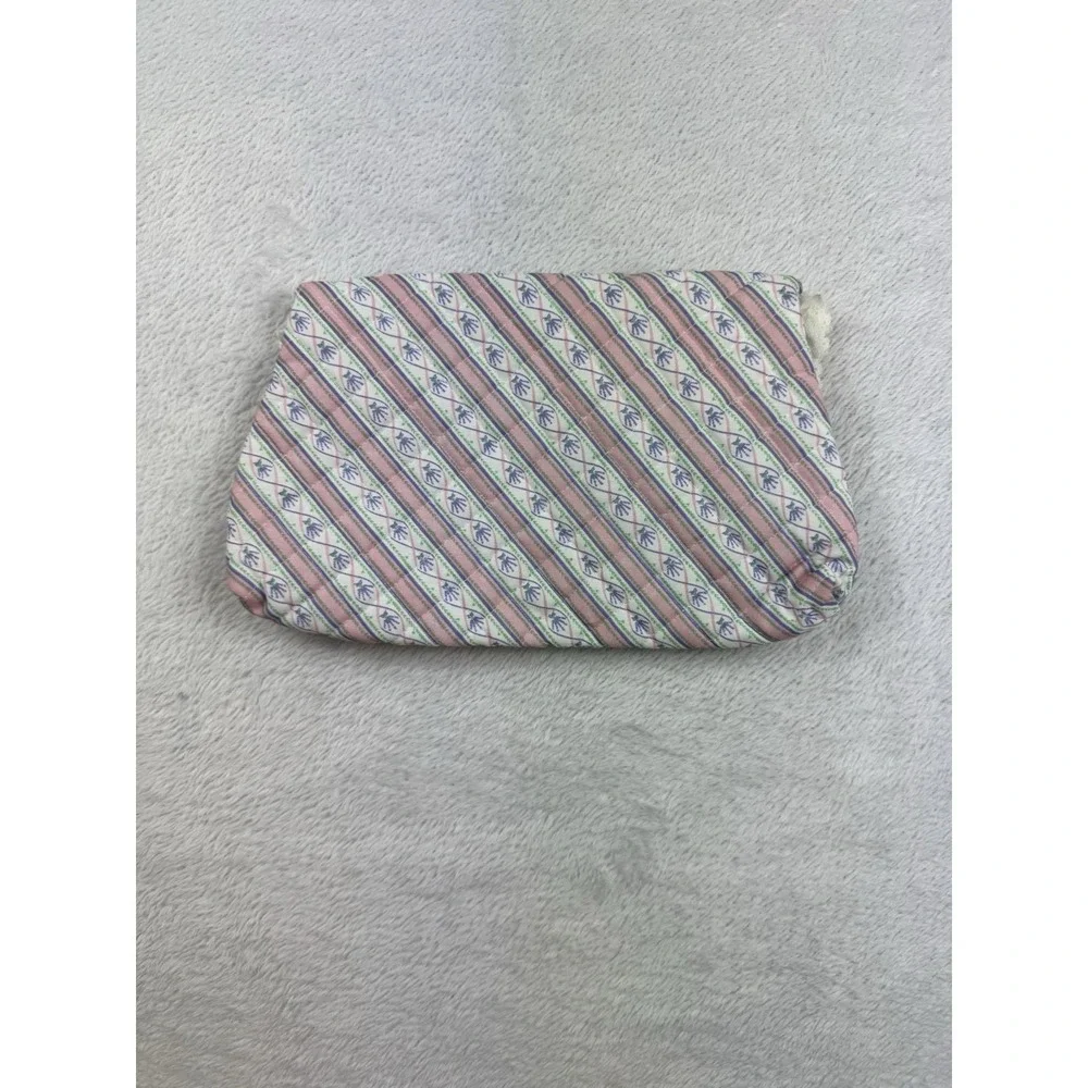 Vintage 1980s Make Up Travel‎ Bag Grandma Cottage Core Lace Pink Washable